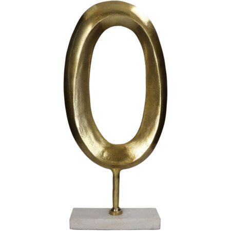 Διακοσμητικό  Επιτραπέζιο Οβάλ Χρυσό Αλουμίνιο 24x7.5x51cm