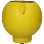 Βάζο Κίτρινο Μέταλλο 13x13x28.5cm