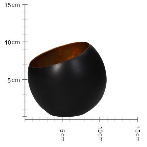 Κηροπήγιο Μαύρο Μέταλλο 10x10x10cm