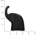 Διακοσμητικό Ελέφαντας Μαύρο Polyresin 16x8x20.5cm