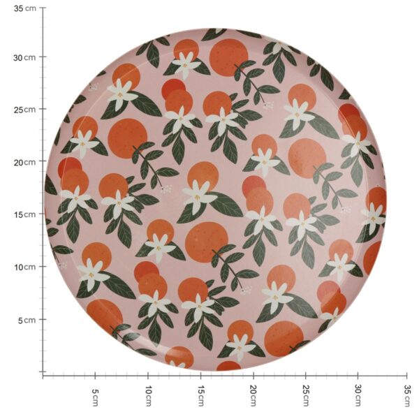 Δίσκος  Πορτοκάλια Πολύχρωμο Μέταλλο 33x33x1.5cm