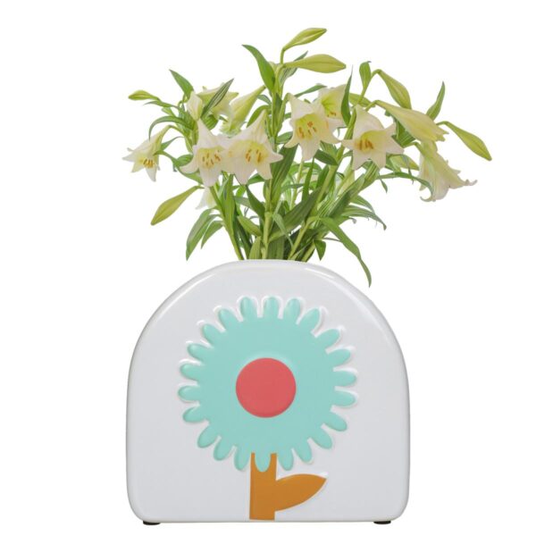 Βάζο Λουλούδι Πολύχρωμο Κεραμικό 17x7x15.5cm