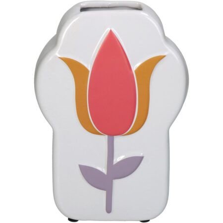 Βάζο Λουλούδι Πολύχρωμο Κεραμικό 14x5.5x20.5cm
