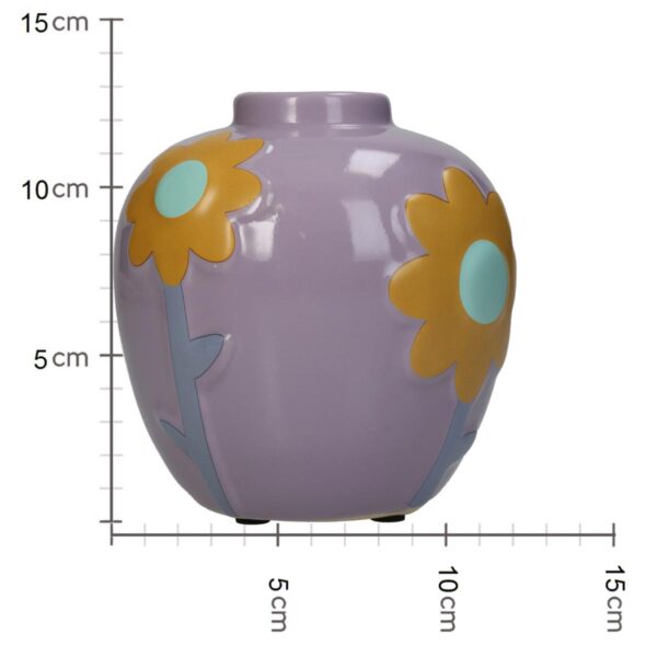 Βάζο Λουλούδια Πολύχρωμο Κεραμικό 12.5x12.5x12.5cm