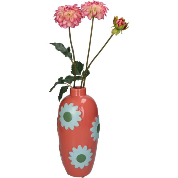 Βάζο Λουλούδια Πολύχρωμο Κεραμικό 11x11x24.5cm