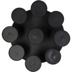 Κηροπήγιο Μαύρο Μέταλλο/Γυαλί 33x33x28.5cm