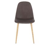 Καρέκλα  DAHLIA Καφέ/Φυσικό Ύφασμα/Μέταλλο 50x43x86cm