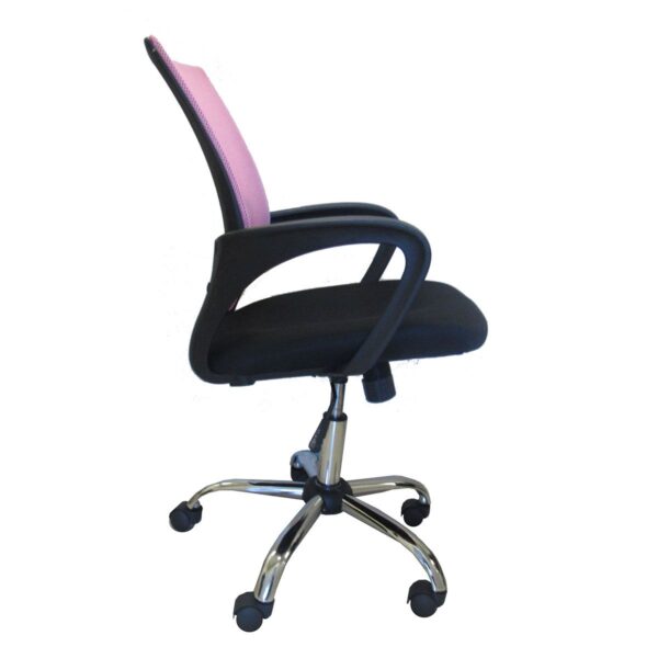 Καρέκλα Γραφείου  ΑΛΚΥΟΝΗ Μαύρο/Ροζ 57x57x86-96cm