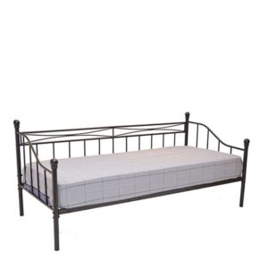 Κρεβάτι AUDREY Μεταλλικό Sandy Black 210x99x91cm (Στρώμα 90x200cm)