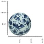 Διακοσμητικό Μπάλα Μπλε/Λευκό Πορσελάνη 10cm