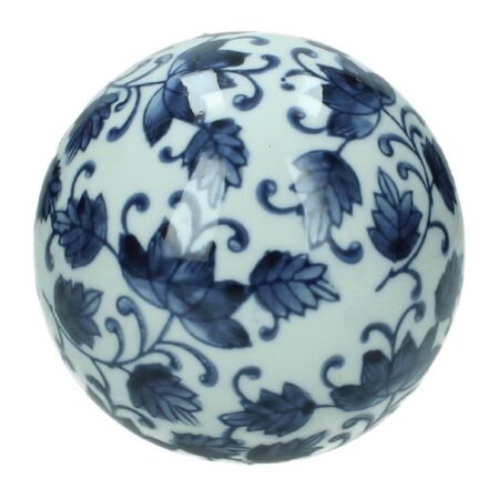 Διακοσμητικό Μπάλα Μπλε/Λευκό Πορσελάνη 10cm