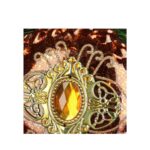 Στολίδι Κρεμαστό Πολύτιμος Λίθος Amber Γυαλί 11x5x11cm