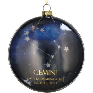 Στολίδι Κρεμαστό 'Gemini' Μπλε Γυαλί Φ10cm