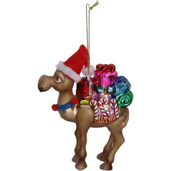 Στολίδι Κρεμαστό Καμήλα Πολύχρωμο Γυαλί 10x5x13cm