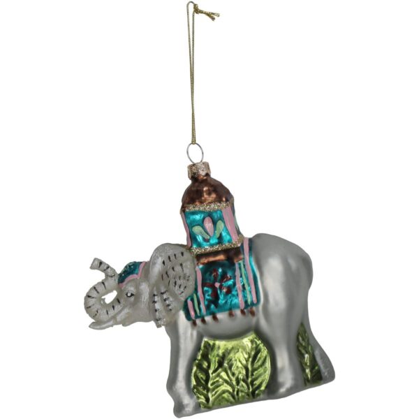 Στολίδι Κρεμαστό Ελέφαντας Πολύχρωμο Γυαλί 12x5x12cm