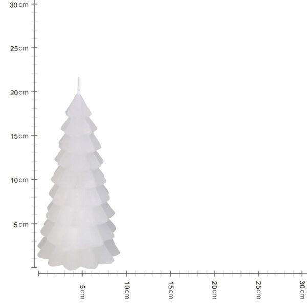 Κερί Δέντρο Λευκό 10x10x20cm