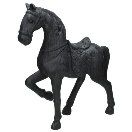 Διακοσμητικό Άλογο Μαύρο Polyresin 48.5x12.5x44.5cm