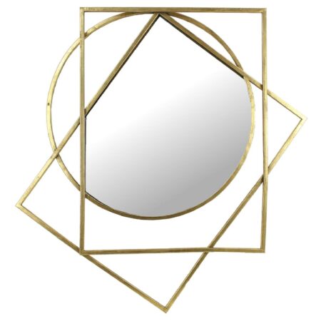 Καθρέπτης  Χρυσό Μέταλλο 63x3x73cm