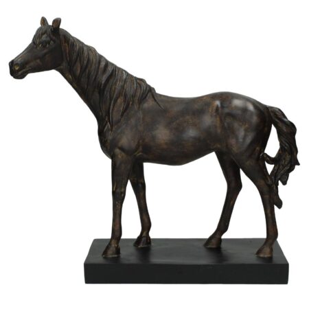 Διακοσμητικό Άλογο Καφέ Polyresin 41x12x36cm