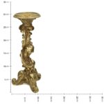 Κηροπήγιο Χρυσό Polyresin 14.5x14.5x31cm