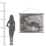 Διακοσμητικό Τοίχου Κρεμαστό Λεοπάρδαλη Μαύρο Βαμβακερό 144x2x109cm