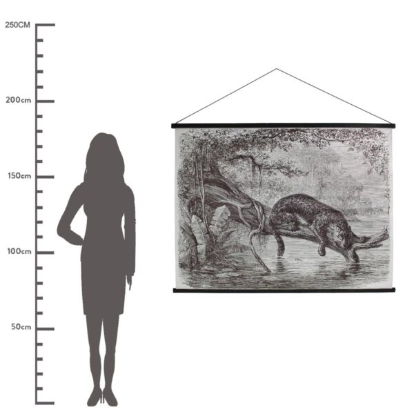 Διακοσμητικό Τοίχου Κρεμαστό Λεοπάρδαλη Μαύρο Βαμβακερό 144x2x109cm