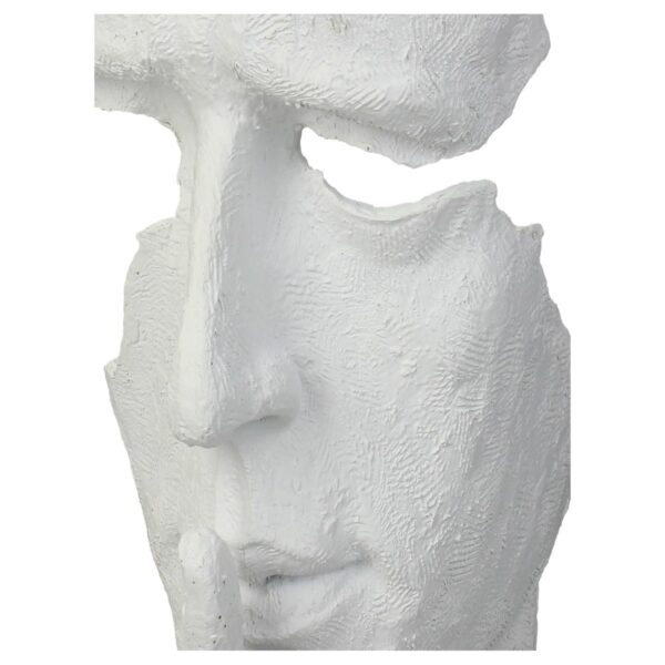 Διακοσμητικό Πρόσωπο Λευκό Polyresin 13.5x12x34cm