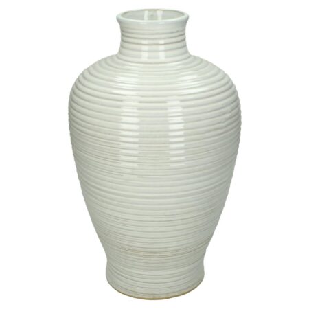 Βάζο ArteLibre Λευκό Πέτρα 18x18x30cm