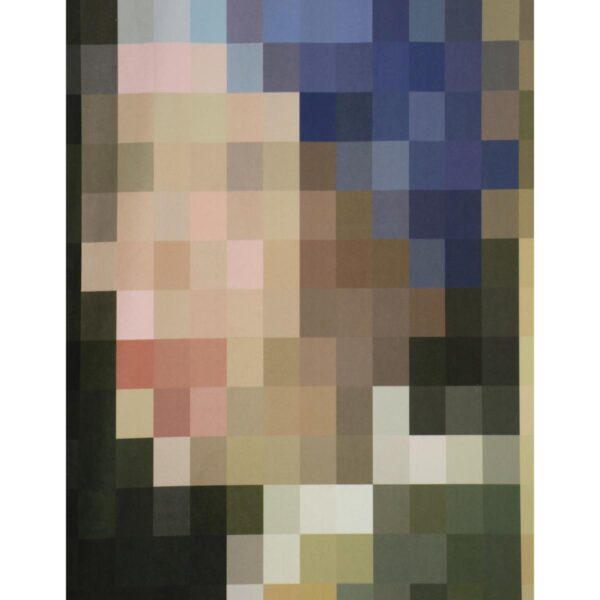 Διακοσμητικό Τοίχου Κρεμαστό Κορίτσι Με Το Μαργαριταρένιο Σκουλαρίκι Μπλε Βελούδο 83x110cm