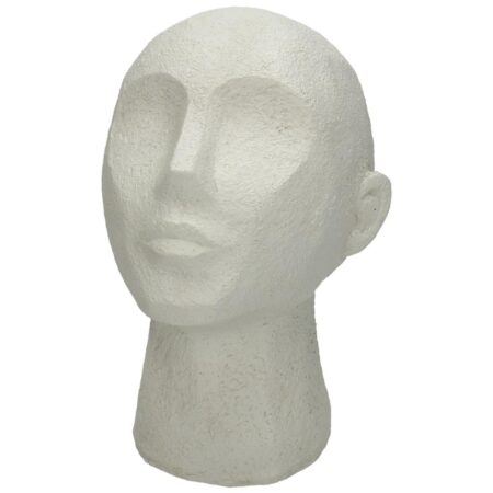 Διακοσμητικό Κεφάλι Λευκό Polyresin 18.5x16x22.8cm