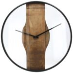 Ρολόι Τοίχου Μαύρο Μέταλλο 50x5x50cm