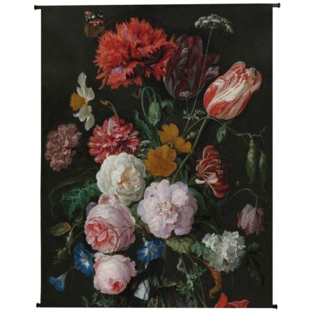 Διακοσμητικό Τοίχου Κρεμαστό Λουλούδια Πολύχρωμο Βελούδο 140x170cm
