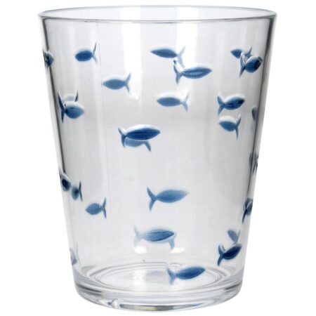 Ποτήρι Ψάρια Μπλε Ακρυλικό 9.6x9.6x11.6cm