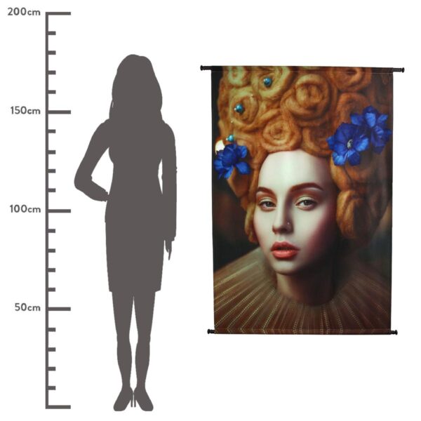 Διακοσμητικό Τοίχου Κρεμαστό Γυναίκα Με Γιακά Amber Βελούδο 105x136cm