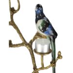Διακοσμητικό Πουλιά Σε Κλαδί Μπλε Κεραμικό 41x19x64cm