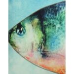 Μαξιλάρι  Ψάρι Μπλε Polyester 35x50cm Σετ 2Τμχ