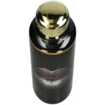 Βάζο Χρυσά Χείλη Μαύρο Πορσελάνη 18x18x30cm