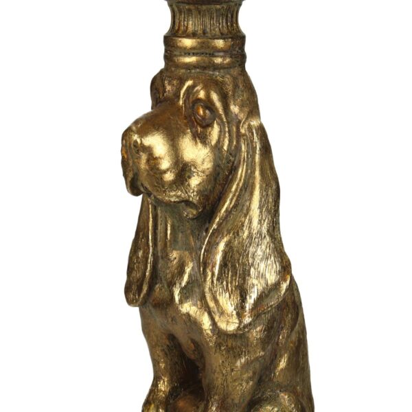 Κηροπήγιο Σκύλος Χρυσό Polyresin 10.4x10.2x33.8cm