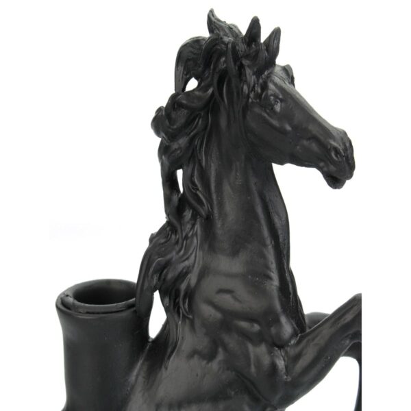 Κηροπήγιο Άλογο Μαύρο Polyresin 16x10x23.2cm