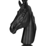 Κηροπήγιο Άλογο Μαύρο Polyresin 19.2x18x42.5cm