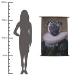 Διακοσμητικό Τοίχου Κρεμαστό Σκύλος Καφέ Βελούδο 83x110cm