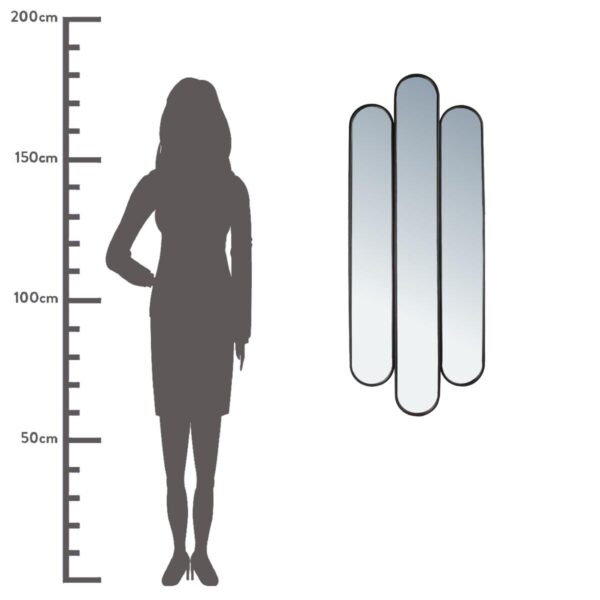 Καθρέπτης  Μαύρο Μέταλλο 45.5x5x116cm