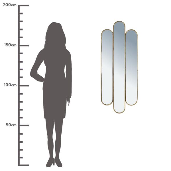 Καθρέπτης  Χρυσό Μέταλλο 45.5x5x116cm