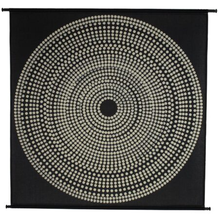 Διακοσμητικό Τοίχου Κρεμαστό Κύκλοι Μαύρο Polyester 146x134cm