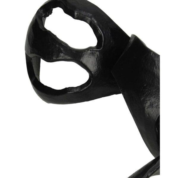 Διακοσμητικό Γλυπτό Μαύρο Αλουμίνιο 50x22x15cm