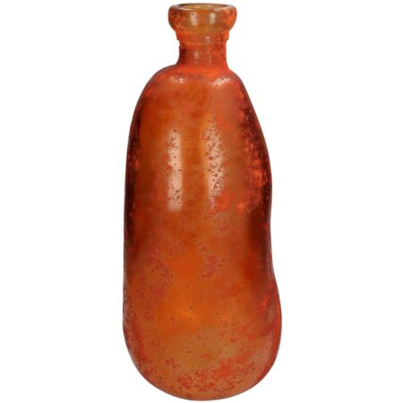 Βάζο  Πορτοκαλί Ανακυκλωμένο Γυαλί 22x22x51cm