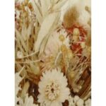 Μαξιλάρι Αποξηραμένα Λουλούδια Καφέ Βελούδο 45x45cm