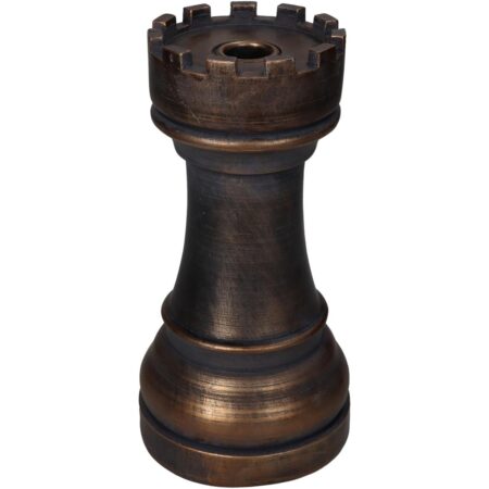Κηροπήγιο Πιόνι Σκακιού Μαύρο Polyresin 11x11x22.5cm