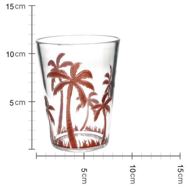 Ποτήρι Με Φοίνικες Καφέ Ακρυλικό 9.3x9.3x12cm