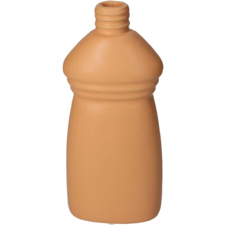 Βάζο Μπουκάλι Πορτοκαλί Κεραμικό 9.2x5.8x20.5cm
